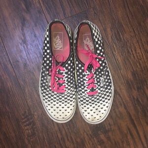 cute tri-patterned low top vans